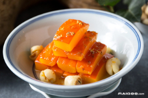 养生食谱---桂花南瓜蒸莲子